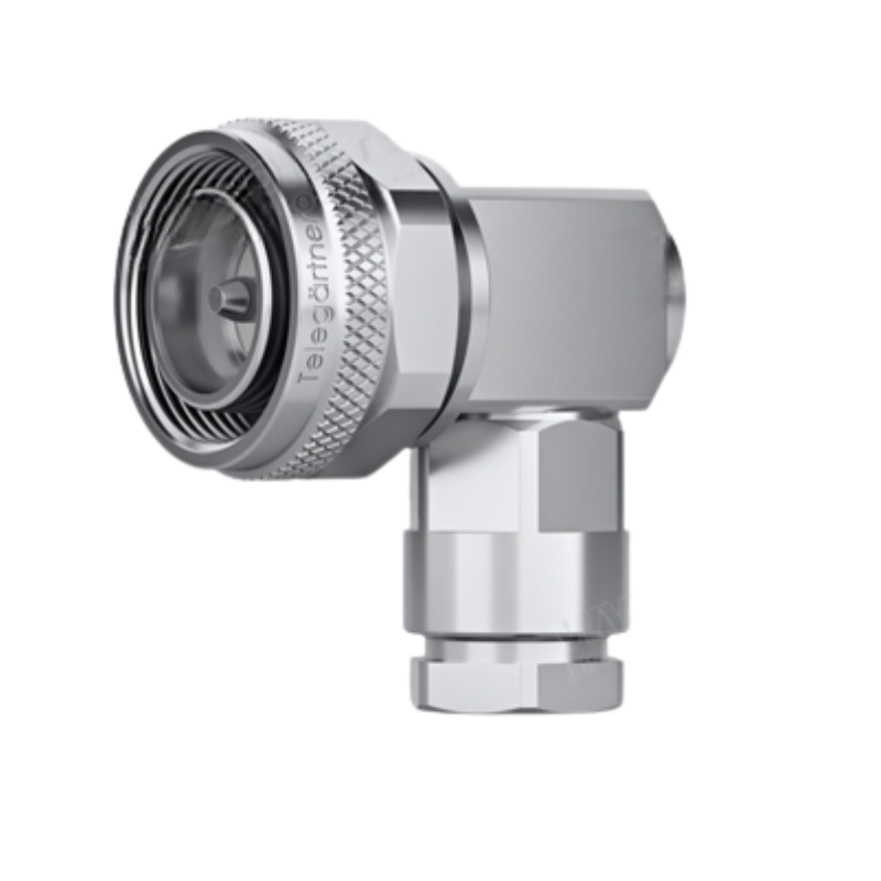 J01440A0036 - Кабельный угловой разъем, 4.3-10 штекер, 50 Ом, фиксация- резьбовая ключом