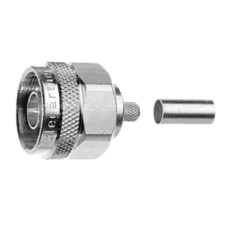 J01020A0108 – Разъем N кабельный, штекер, обжим, 50 Ом, G1 (RG-58C/U), а = 32,5, б = 13