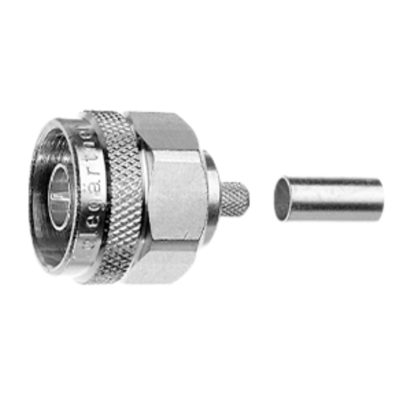 J01020A0108 – Разъем N кабельный, штекер, обжим, 50 Ом, G1 (RG-58C/U), а = 32,5, б = 13