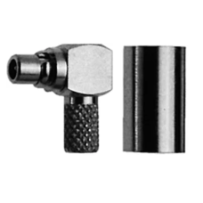 J01340B0051 - Кабельный угловой разъем, MMCX штекер, 50 Ом, губки: N01003A0009