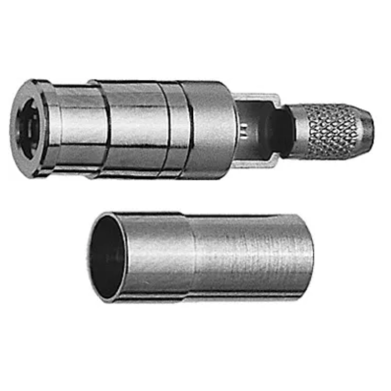 J01161A0781 - Кабельный разъем SMB · 50 Ом гнездо, обжим /ц. контакт- пайка, G13 (0.4/2.5)