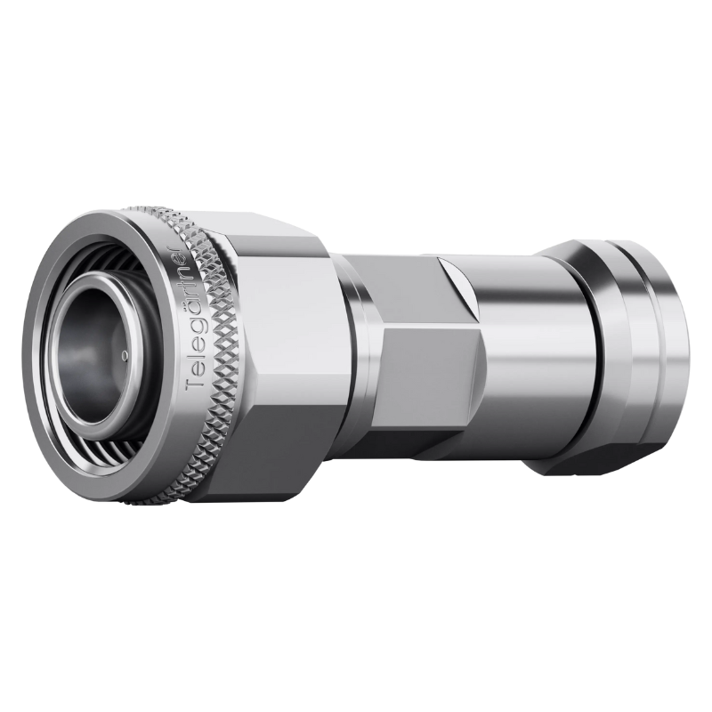 J01460A0011 - Кабельный разъем 2.2/5 · 50 Ом штекер, муфта /закрутка, IP67, G20 (1/4" Flex)