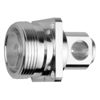 J01121C0049 - Корпус комбинированного панельного разъема 7-16 · 50 Ом, гнездо, квадратный фланец