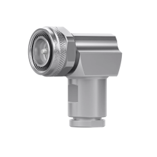 J01440A0034 - Кабельний кутовий роз'єм 4.3-10 · 50 Ом штекер, муфта/закрутка, для кабелів із цільною жилою