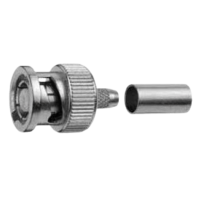 J01000R0000 - Разъем R-BNC (корпус-штекер/ц.контакт-гнездо) кабельный, обжим, 50 Ом