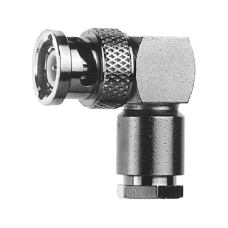 J01000A0075 - Роз'єм BNC кабельний, штекер посилений, кутовий, муфта-закрутка, 50 Ом