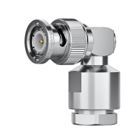 J01000A0074 - Роз'єм BNC кабельний, штекер посилений, кутовий, муфта-закрутка, 50 Ом