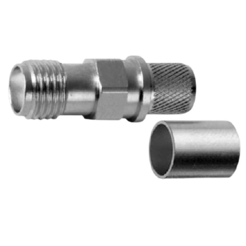 J01151A1061 - Разъем SMA кабельный, гнездо, обжим, 50 Ом, G30 (1.5/3.8), покрытие золото