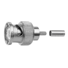 J01002A0016 - Разъем BNC кабельный, штекер, обжим, 75 Ом, G39 (0.8/3.7-6.15), a=31, b=13