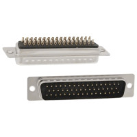 DB-50M - Роз'єм D-SUB, штекер, 50-контактний, під пайку, трьохрядовий, контакти- покриття золото