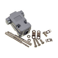 DP-09M - Корпус разъема D-SUB, 9 контак. (2-х рядный) или 15-контак. (3-х рядный) разъемов