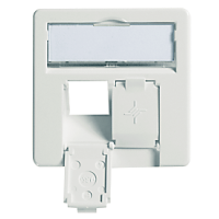 F00020A0114 - Лицьова панель для встановлення на розетки для внутрішнього монтажу, на 2 модулі