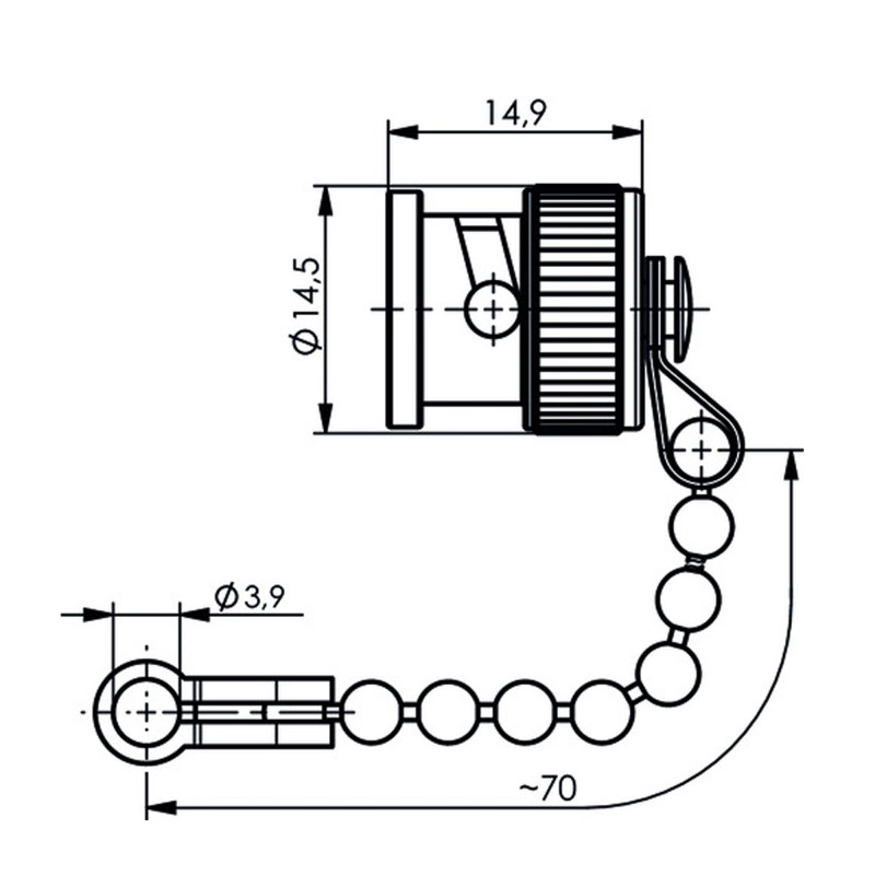 H00000A1239 - Колпачок защитный для разъемов BNC на гнездо,, для всех типов разъемов