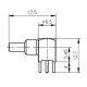 H01000B0167 - Кабельный порт, коаксиальный, угловой, установка на печатную плату, ц.контакт