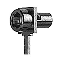 H01000A0237 - Кабельний порт, коаксіальний, прямий кут, установка на друковану плату - 1 отв.