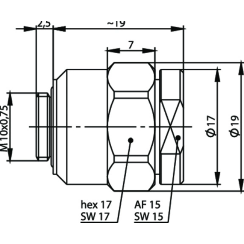 H01012A0057 - Модуль для комбинированного разъема любого типа, муфта /закрутка, IP67