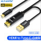 HDMI2USB-C4K-02 - Кабель переходящий с HDMI на USB Type-C, 4K, длина 2 м, I-Taki (Южная Корея)