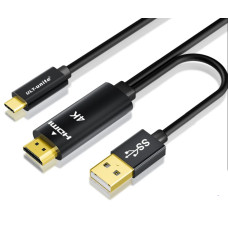 Кабель перехідний HDMI2USB-C4K-02 з HDMI на USB Type-C, 4K 2 м I-Taki (Південна Корея) (HDMI2USB-C4K-02)