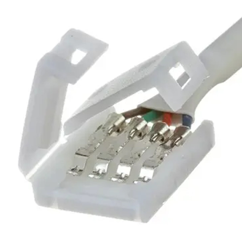 №10 З'єднувач РГБ, 10 мм, зажим - штекер, Led Technologies (КНР)