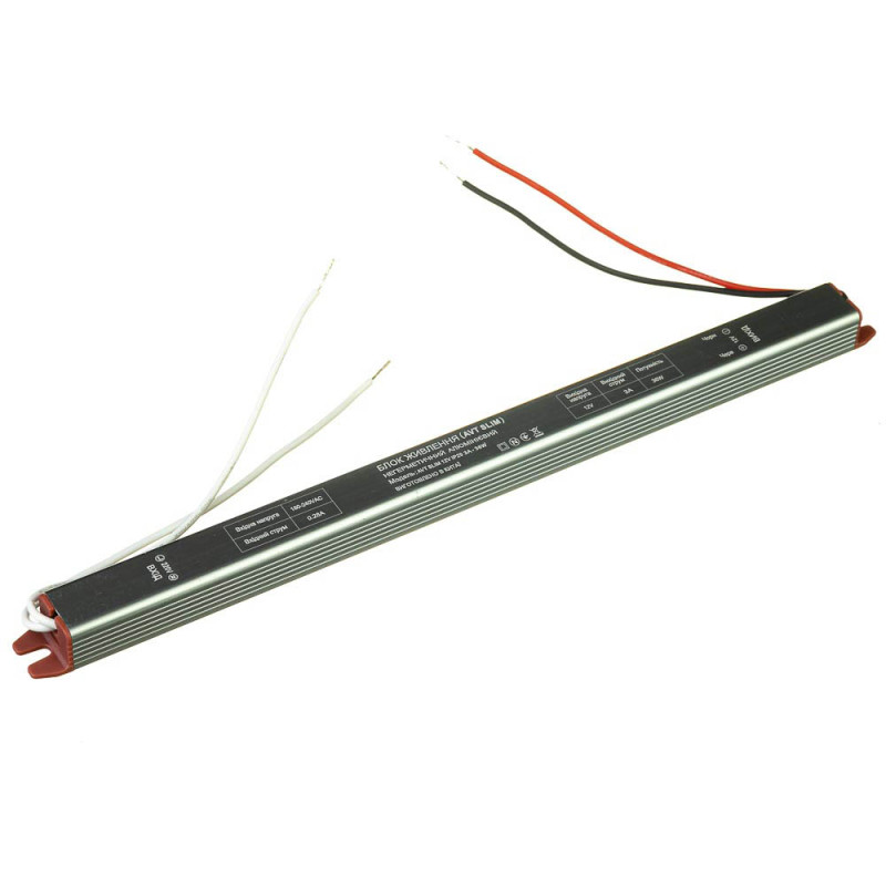 Блок живлення  AVT SLIM 12V IP20 3А - 36W, AVT(КНР)