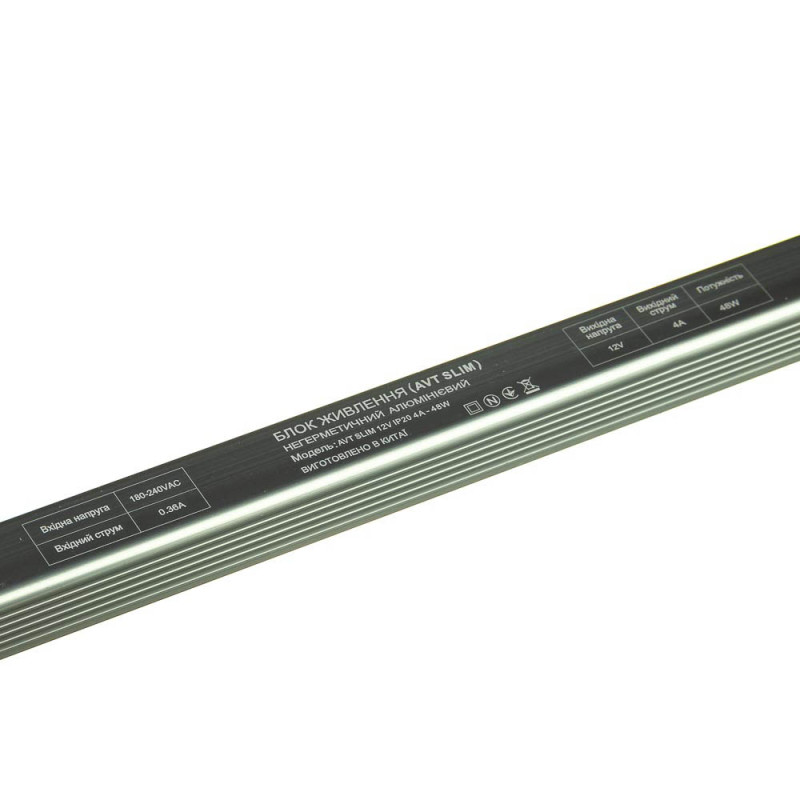 Блок питания AVT SLIM 12V IP20 4А - 48W, AVT(КНР)