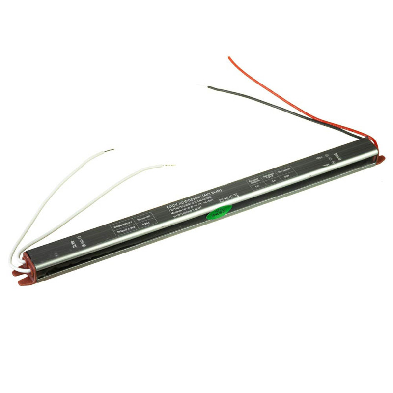 Блок живлення  AVT SLIM 12V IP67 3А - 36W, AVT(КНР)