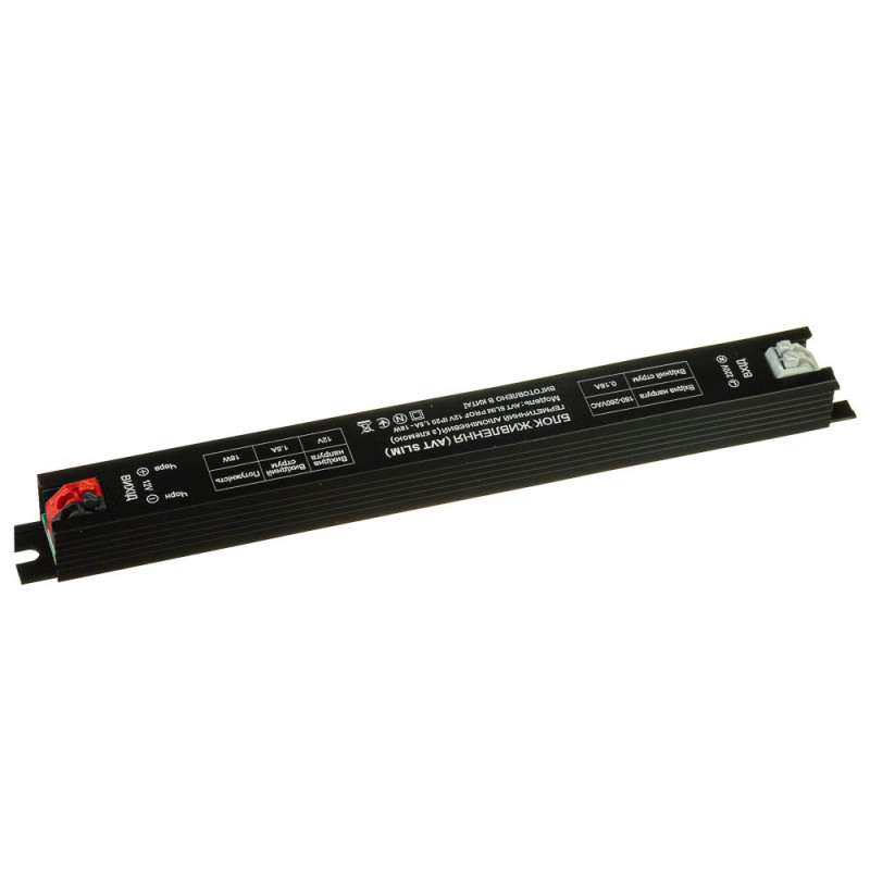 Блок питания AVT SLIM PROF 12V IP20 1,5А - 18W (с клемой), AVT(КНР)
