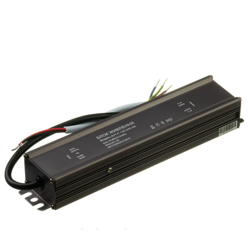 PS AVT-F 24V 5А 120W IP67 - Блок питания герметичный 24V - 5А - 120W IP67, 207*43.6*35.2