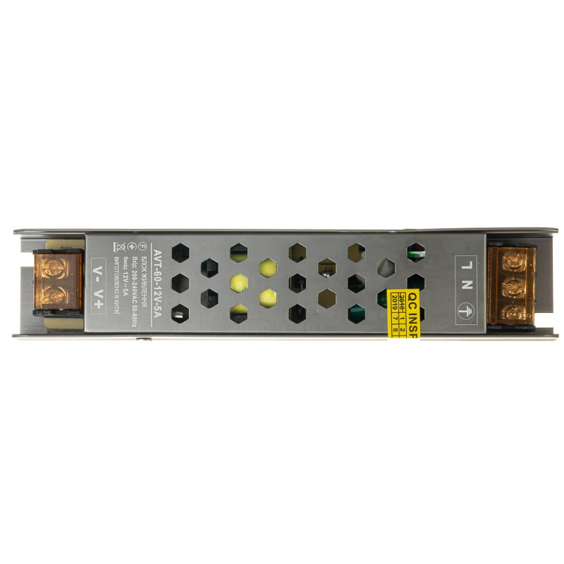 PS12V-AVT-60W - Блок питания  12V - 5А - 60W IP20, 170*35*23, AVT(КНР)