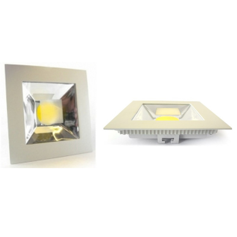 454/2 - Светильник светодиодный квадратный потолочный врезной Down Light COB, белый, 3000K