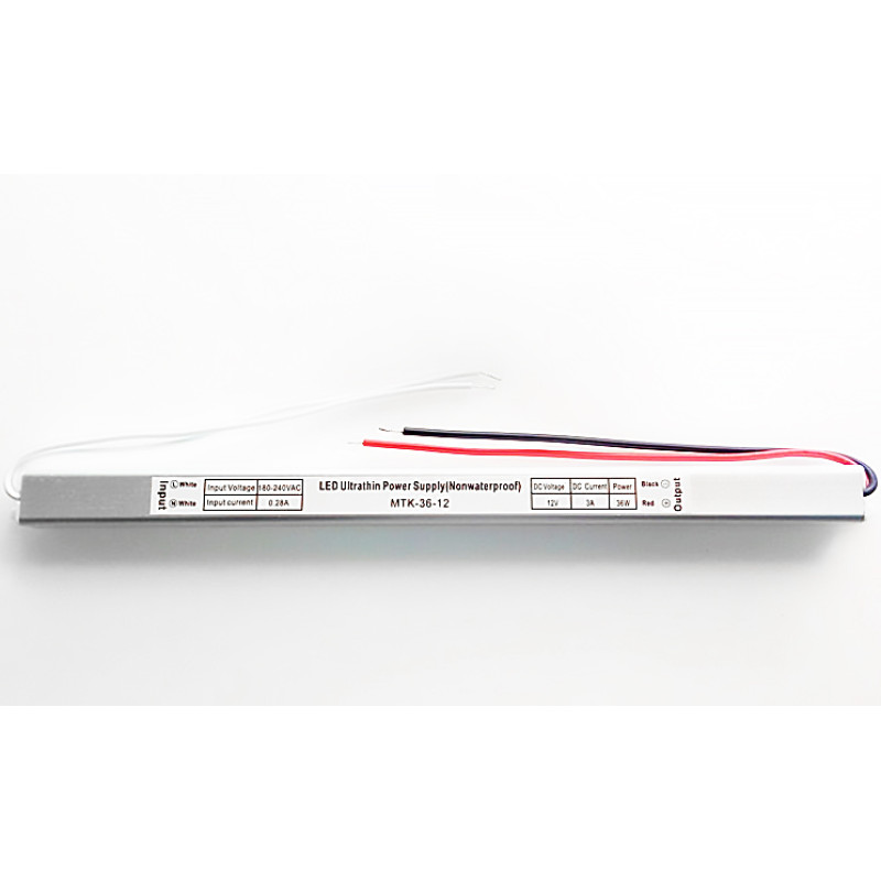 PSPS12VDC-3A-36W - Блок питания в компактном корпусе SLIM с доп. проводом 180-240VАС>12VDC