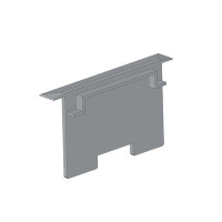 ЗЛСВ40 - Торцевая заглушка прямая универсальная для LED профиля ЛСВ-40. Цвет - серый, Rishang