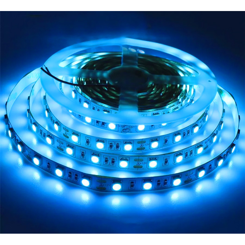 MTK-300B5050-12 №1 - Світлодіодна стрічка SMD5050-Б, колір - синій, 60 д/м, 12В, 14.4 Вт/м, Motoko