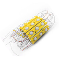 # 94/6 MTK-5730-3Led-Y-1,5W - LED модуль SMD5730 66x17x8,5 з лінзою 10*10, 12V, 1.5W, IP65