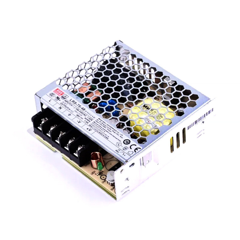 LRS-75-48 - Блок питания 48 Вольт, 76,8 Вт, 1,6 А, 99*97*30, вес 0,3 кг, IP30, MeanWell (КНР)
