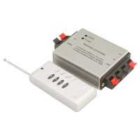 Контроллер мультибелых лент W+WW с пультом ДУ (радио), 12-24V, 2 канала x4A, цвет - серый