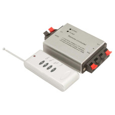 Контролер мультибілих стрічок W+WW з пультом ДК (радіо), 12-24V, 2 канали x4A, колір - сірий