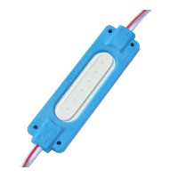 # 095/3 МТК-COB-1Led-B-2W - LED модуль COB 70x19x5 с линзой 35*8, 12V, 2W, IP65, цвет - синий