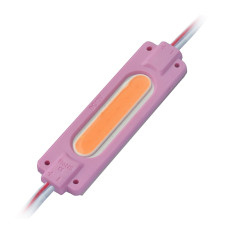 # 095/7 МТК-COB-1Led-P-2W - LED модуль COB 70x19x5 с линзой 35*8, 12V, 2W, IP65, цвет - розовый