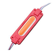 # 095/4 МТК-COB-1Led-R-2W - LED модуль COB 70x19x5 с линзой 35*8, 12V, 2W, IP65, цвет - красный