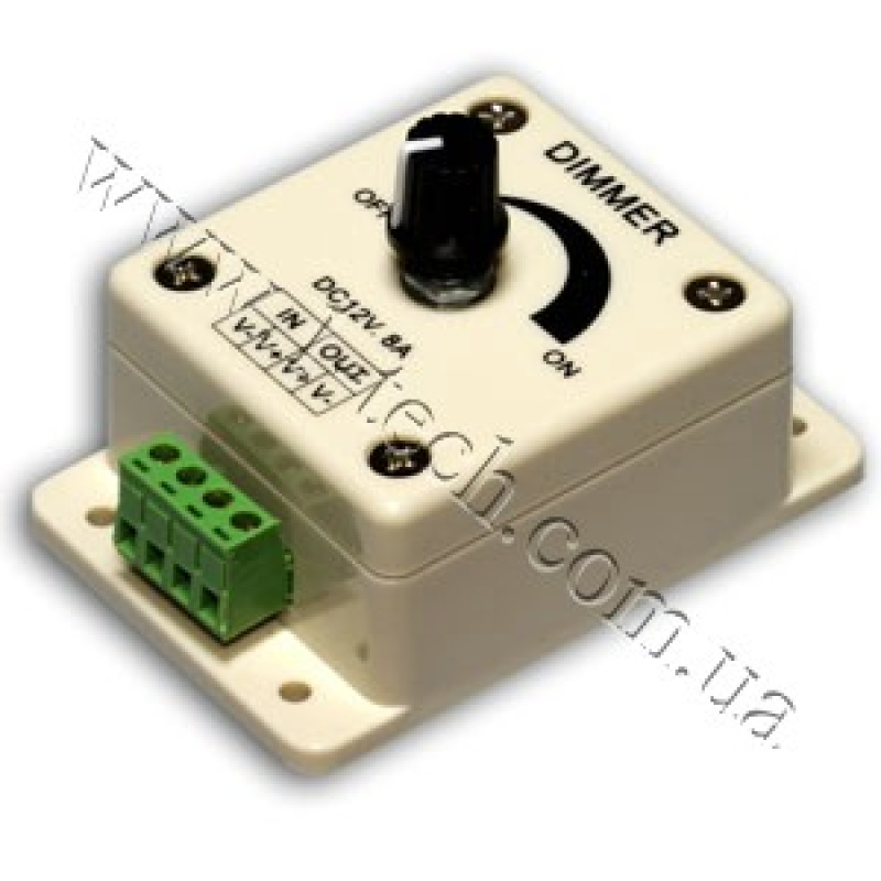 D1 Діммер ручний 12-24VDC, 8A, 1 зона, 1 канал, 80х60х35мм, FTC (КНР)