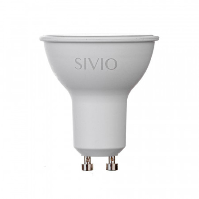 SIV-GU10-MR16-5W-4100K - Світлодіодна лампа GU10, 5W, 220V, білий нейтральний, Sivio (КНР)