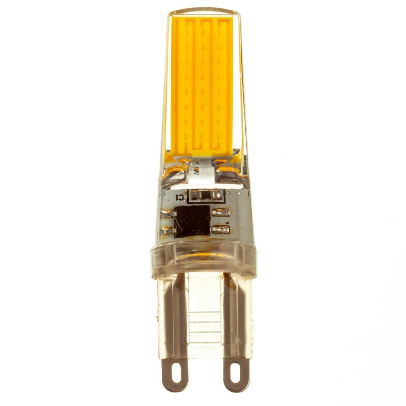 206/2 SIV-G9-220V-Silicon-5W-3000K cob2508 - Світлодіодна лампа G9 у силіконі, 5W, 220V