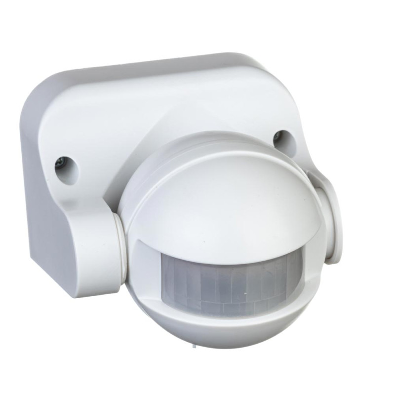 #01/1 - Датчик руху настінний накладний білий 180° IP44, макс.1200Вт, 10-2000 lux