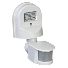 #02/1 - Датчик движения арматурный накладной белый 180°, IP44, макс.1200Вт, 10-2000 lux