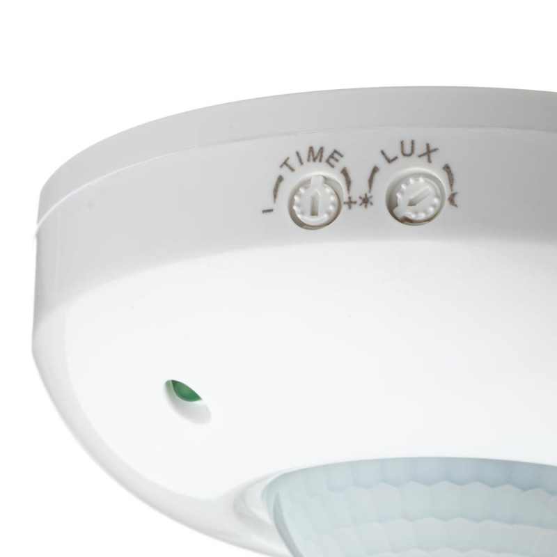 #03/1 - Датчик руху стельовий накладний білий IR 360° IP20, макс.1200 Вт, 10-2000 lux