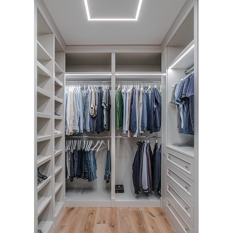 LED-профіль врізний PDS-4-K, анодований алюміній, довжина 2 метри, розсіювач окремо. Klus