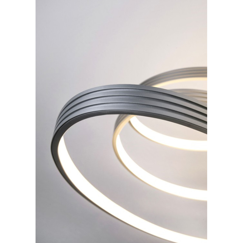 LED-профіль накладний GIZA, анодований алюміній, довжина 2 метри, розсіювач окремо. Klus