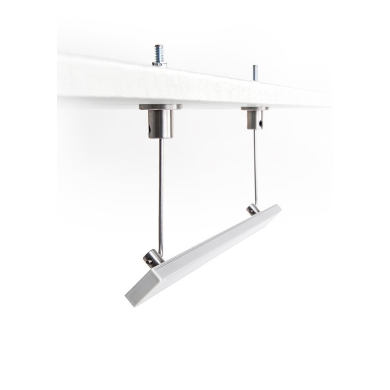 LED-профіль накладний GIZA, анодований алюміній, довжина 2 метри, розсіювач окремо. Klus