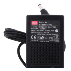 GS25E05-P1J - Блок питания 5В в корпусе с вилкой, 25Вт, 4 А, 79*54*33мм, вес 0,21 кг, MeanWell